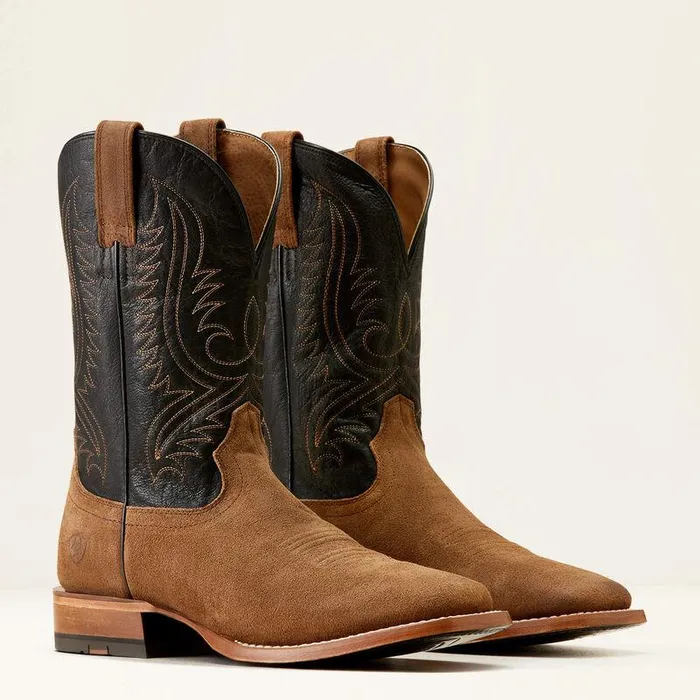 Men Western Boots Ariat Circuit Paxton Cowboy Boot Ranch Brown Suedebayou Black