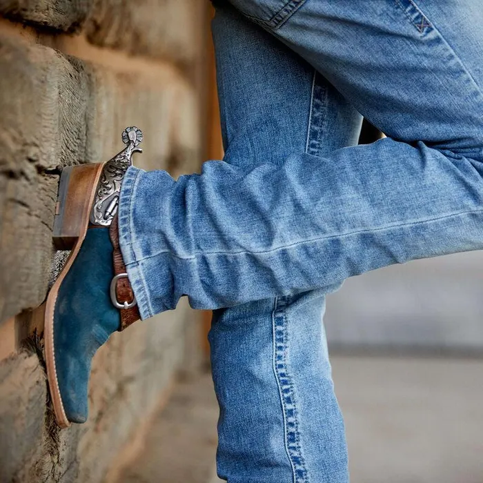 Men Western Boots Ariat Futurity Showman Cowboy Boot Stone Blue Roughout Men Western Boots Ariat Futurity Showman Cowboy Boot Stone Blue Roughout