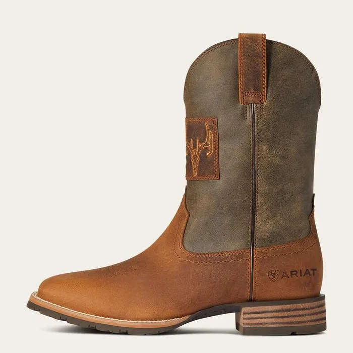 Men Western Boots Ariat Hybrid Patriot Country Western Boot Casper Brown
