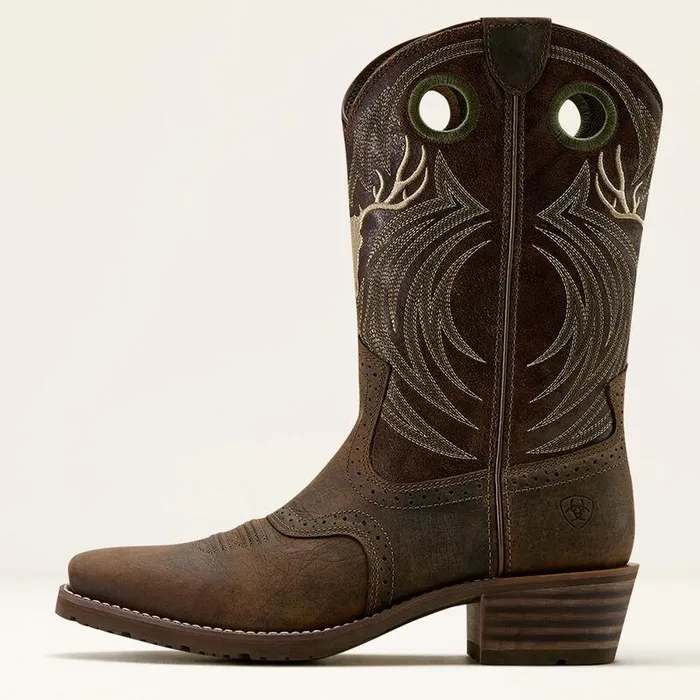 Men Western Boots Ariat Hybrid Roughstock Antler Cowboy Boot Wild Taupeespresso Men Western Boots Ariat Hybrid Roughstock Antler Cowboy Boot Wild Taupeespresso
