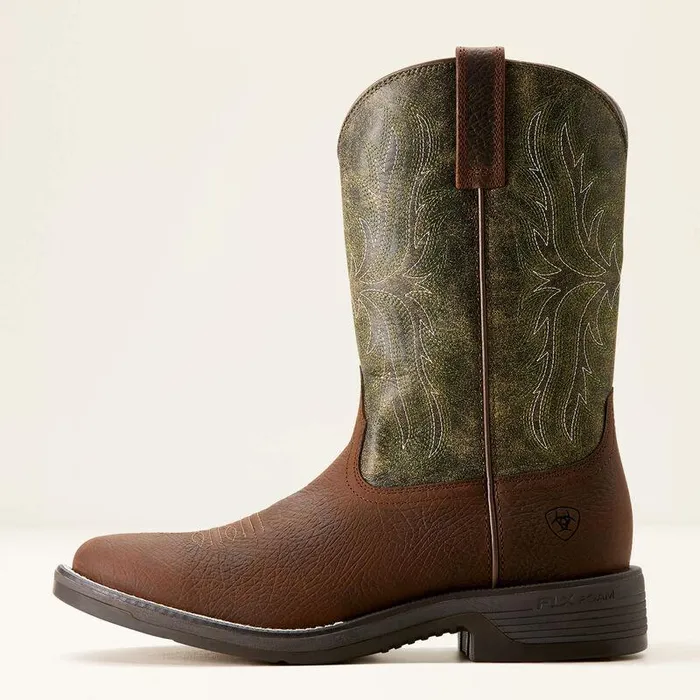 Men Western Boots Ariat Ridgeback Round Toe Cowboy Boot Toffee Brownmoss Green Men Western Boots Ariat Ridgeback Round Toe Cowboy Boot Toffee Brownmoss Green
