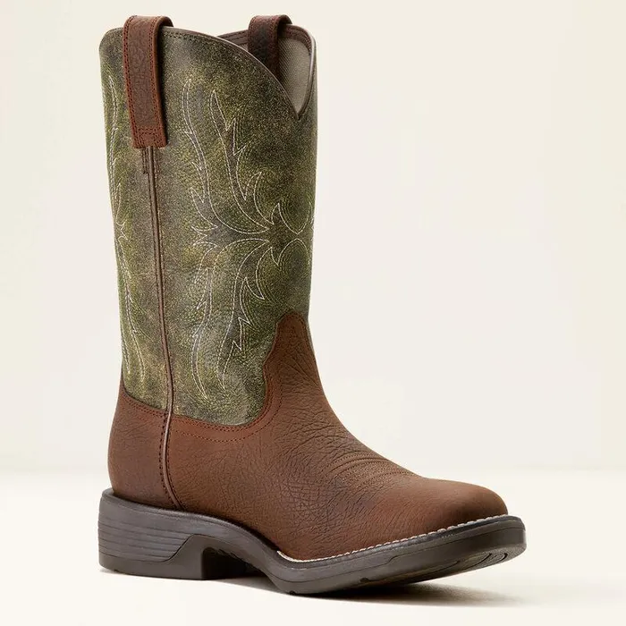 Men Western Boots Ariat Ridgeback Round Toe Cowboy Boot Toffee Brownmoss Green Men Western Boots Ariat Ridgeback Round Toe Cowboy Boot Toffee Brownmoss Green
