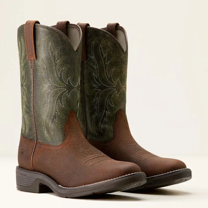 Men Western Boots Ariat Ridgeback Round Toe Cowboy Boot Toffee Brownmoss Green Men Western Boots Ariat Ridgeback Round Toe Cowboy Boot Toffee Brownmoss Green