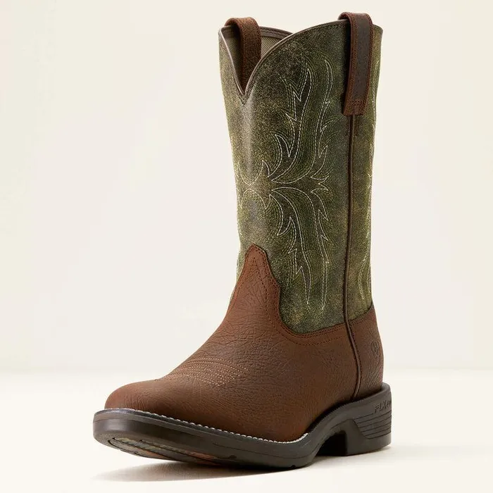 Men Western Boots Ariat Ridgeback Round Toe Cowboy Boot Toffee Brownmoss Green Men Western Boots Ariat Ridgeback Round Toe Cowboy Boot Toffee Brownmoss Green