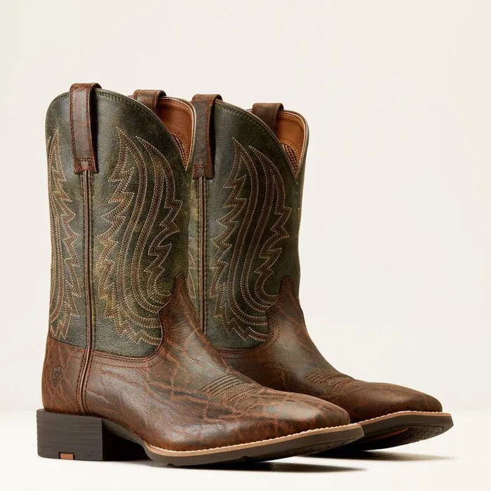 Men Western Boots Ariat Sport Big Country Cowboy Boot Mahogany Elephant Printforest Green
