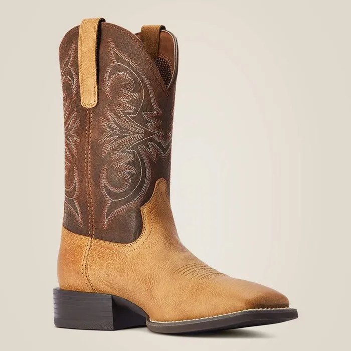 Men Western Boots Ariat Sport Pardner Western Boot Matte Tan Buck Men Western Boots Ariat Sport Pardner Western Boot Matte Tan Buck