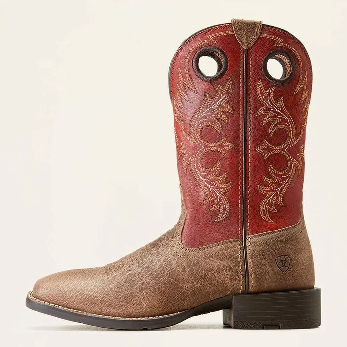 Men Western Boots Ariat Sport Rodeo Cowboy Boot Crazy Crunch Tan Men Western Boots Ariat Sport Rodeo Cowboy Boot Crazy Crunch Tan