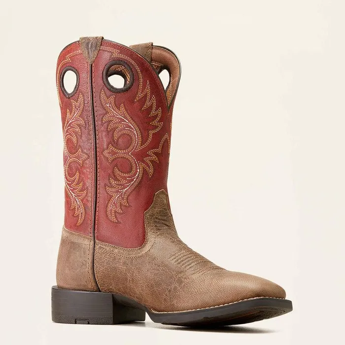 Men Western Boots Ariat Sport Rodeo Cowboy Boot Crazy Crunch Tan Men Western Boots Ariat Sport Rodeo Cowboy Boot Crazy Crunch Tan
