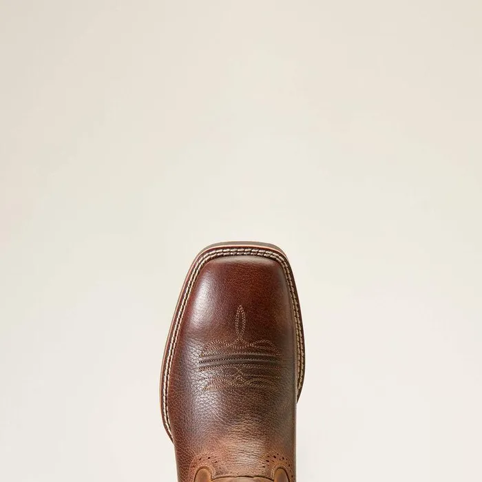 Men Western Boots Ariat Sport Wide Square Toe Cowboy Boot Fiddle Brown