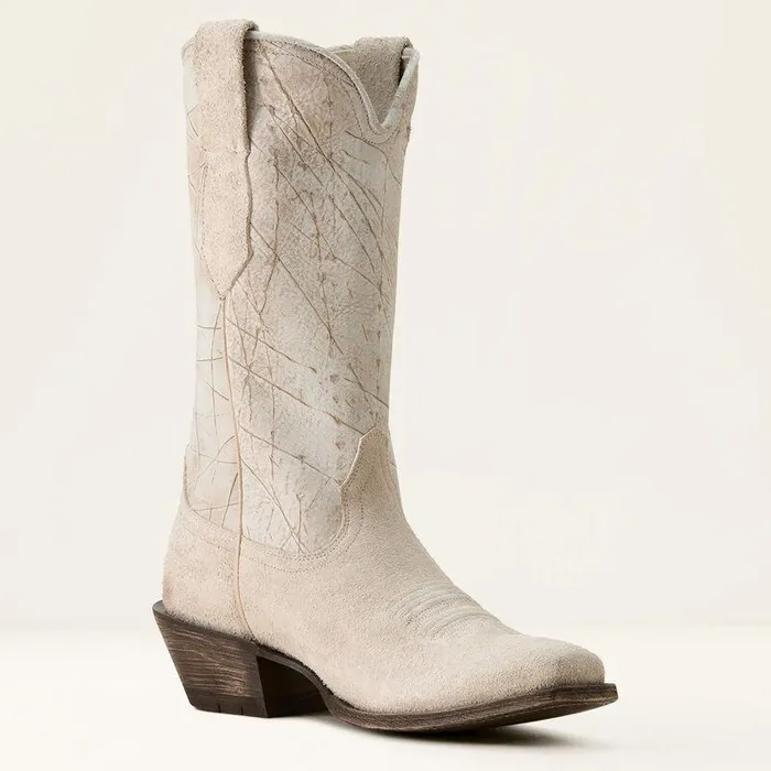Men Western Boots Ariat Yellowstone Shepherd Western Boot Cloud White Suedeshredded White