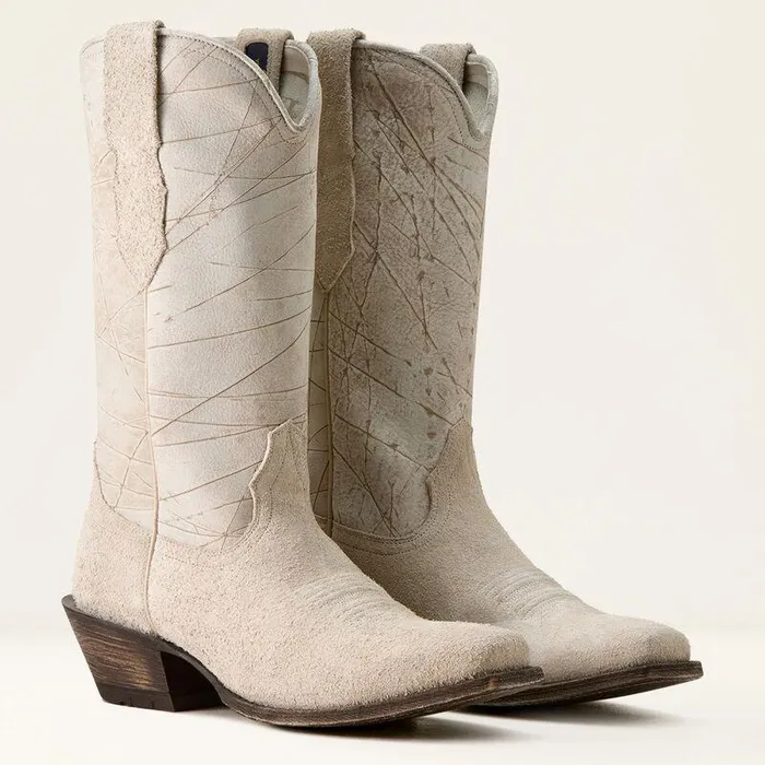 Men Western Boots Ariat Yellowstone Shepherd Western Boot Cloud White Suedeshredded White