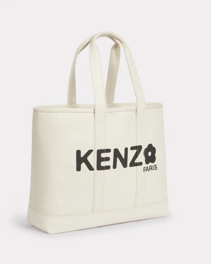 MenWomen 039Boke Flower 20039 Large Tote Bag In Canvas Ecru Kenzo Bags
