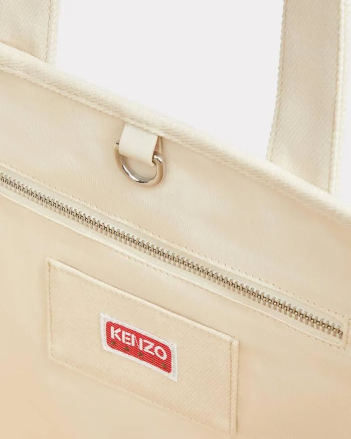 MenWomen 039Boke Flower 20039 Large Tote Bag In Canvas Ecru Kenzo Bags