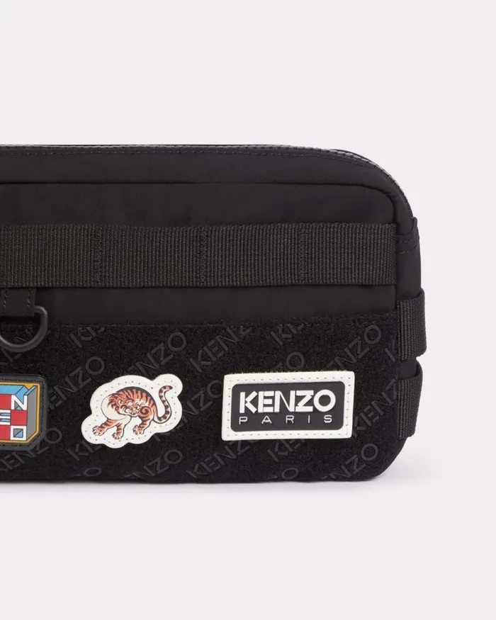 MenWomen 039KENZO Jungle039 Belt Bag Black Kenzo Bags