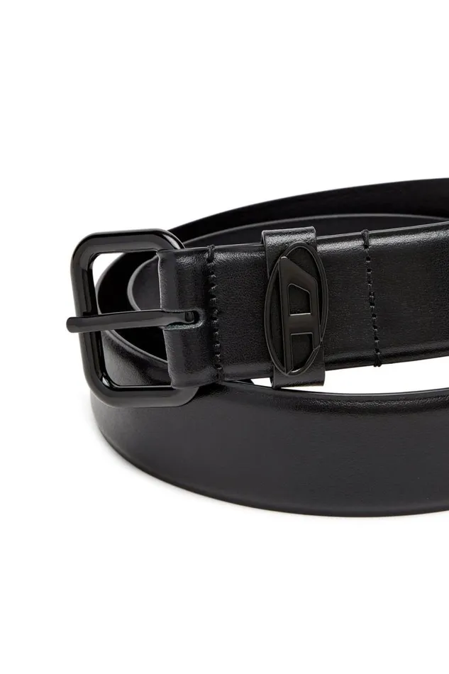 MenWomen Diesel Belts B1DR OVAL D LOOP Bright Black MenWomen Diesel Belts B1DR OVAL D LOOP Bright Black