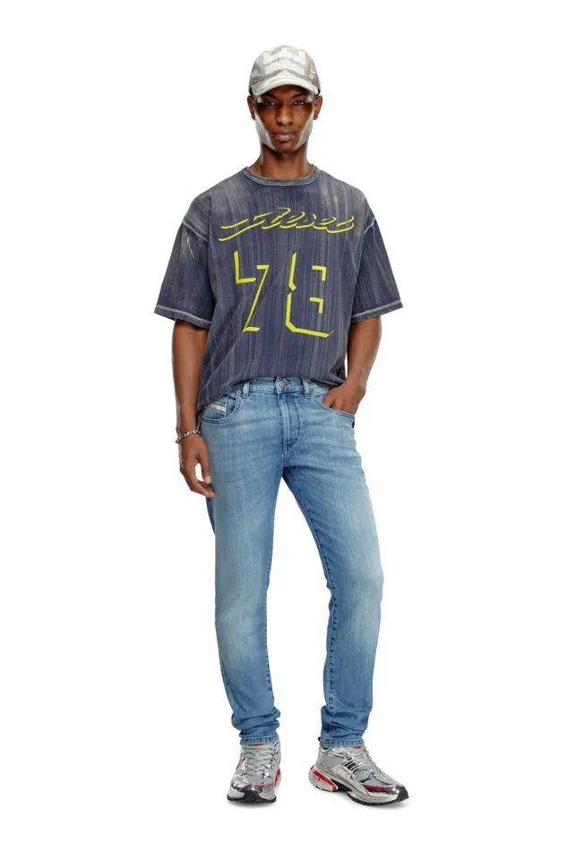 MenWomen Diesel Jeans Slim Jeans 2019 DStrukt 0GRDI Light Blue