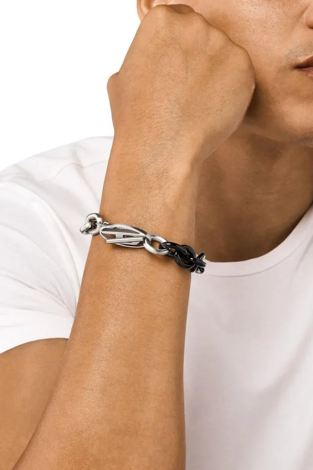 MenWomen Diesel Jewelry DX1531931 Silverblack MenWomen Diesel Jewelry DX1531931 Silverblack