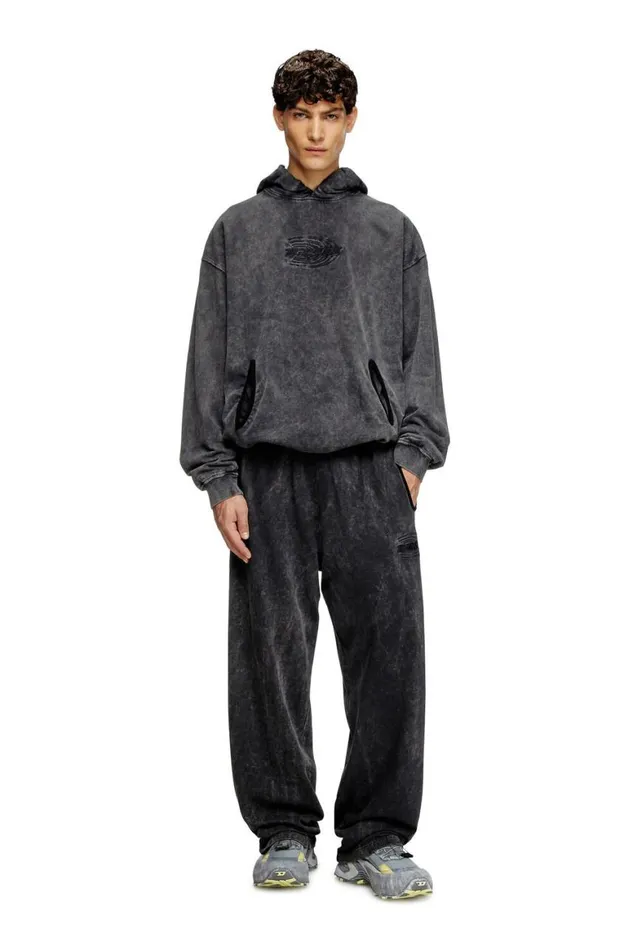 MenWomen Diesel Sweatshirts and Hoodies SBOXSTICHOOD Dark Grey