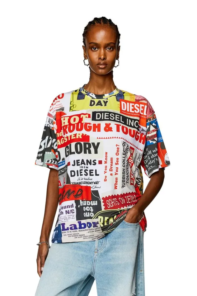 MenWomen Diesel TShirts and Polos ANN45TBOXT Whitered MenWomen Diesel TShirts and Polos ANN45TBOXT Whitered