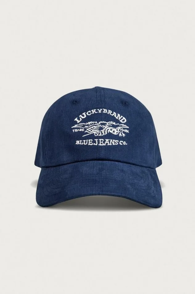 MenWomen Lucky Brand Hats Lucky Blue Jeans Co Emb Dad Hat Dark Blue