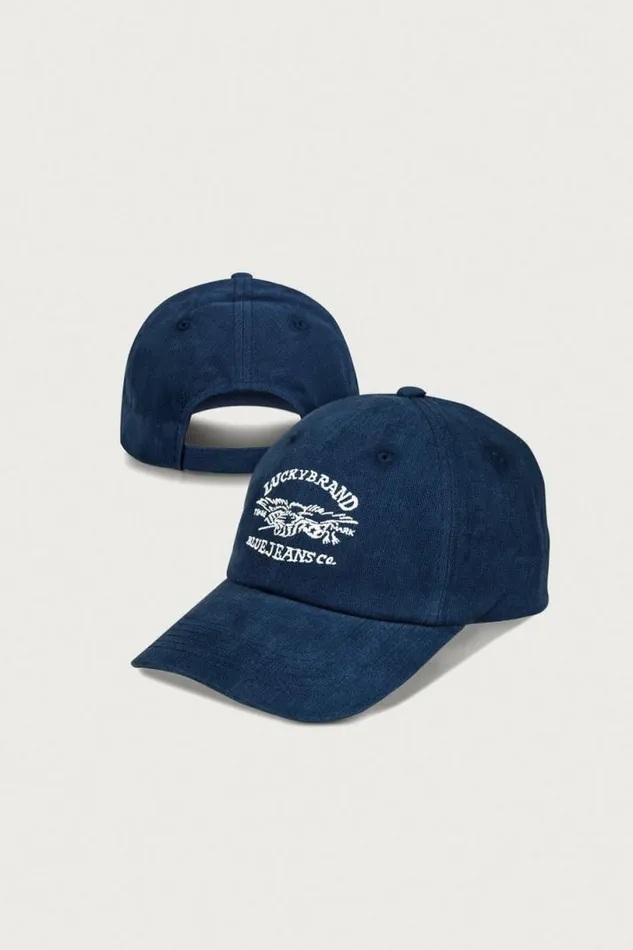 MenWomen Lucky Brand Hats Lucky Blue Jeans Co Emb Dad Hat Dark Blue
