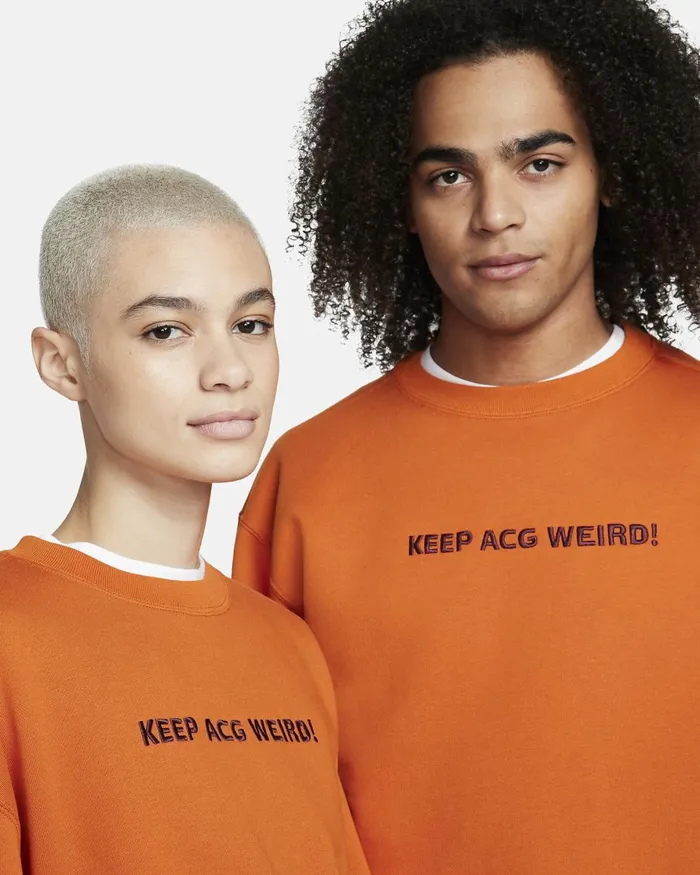 MenWomen Nike Hoodies And Sweatshirts ACG ThermaFIT Campfire Orangenight Maroonsummit White