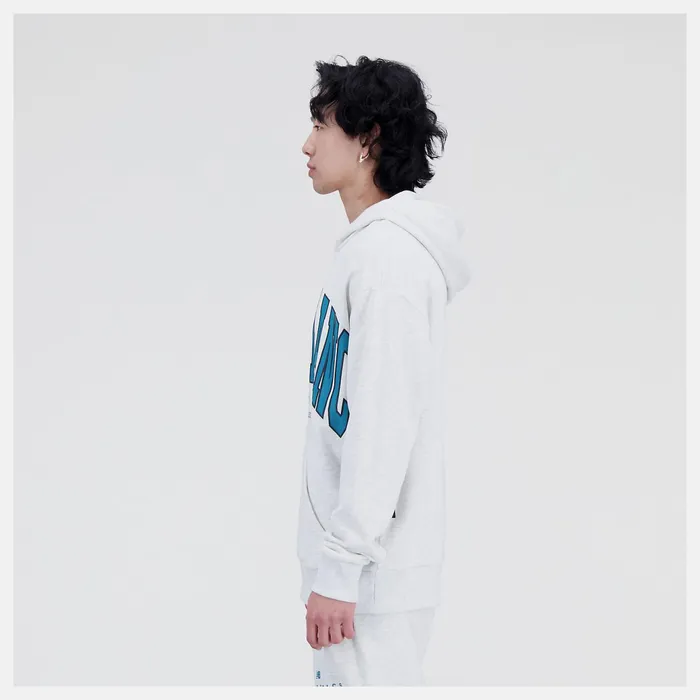 MenWomen Unissentials Warped Classics French Terry Hoodie Sea Salt Heather New Balance Matching Sets