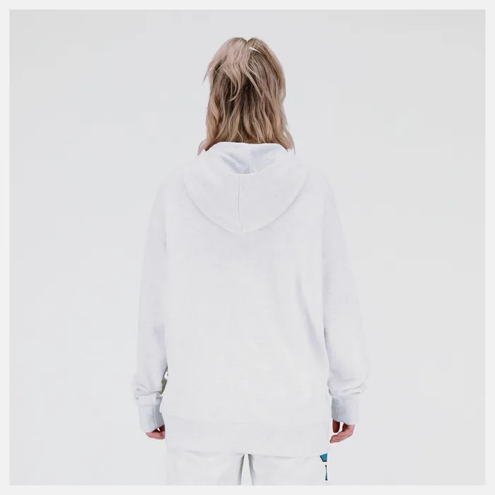 MenWomen Unissentials Warped Classics French Terry Hoodie Sea Salt Heather New Balance Matching Sets