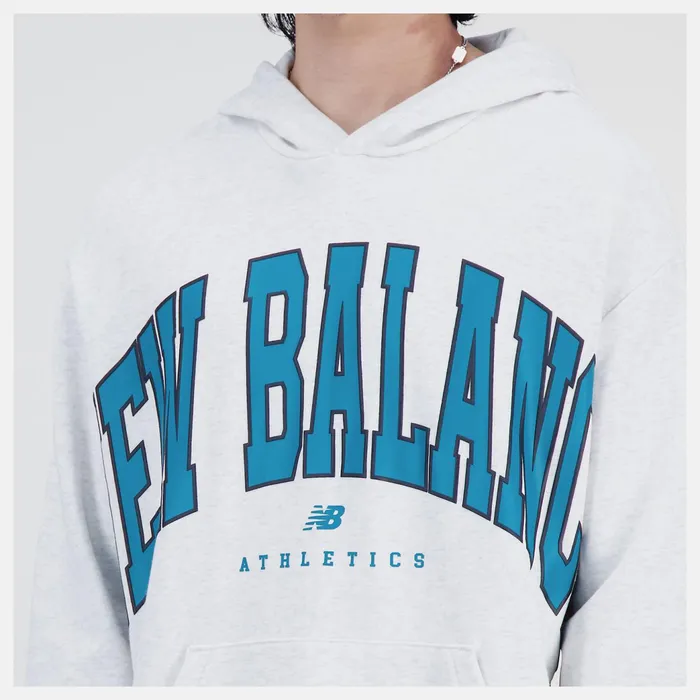 MenWomen Unissentials Warped Classics French Terry Hoodie Sea Salt Heather New Balance Matching Sets