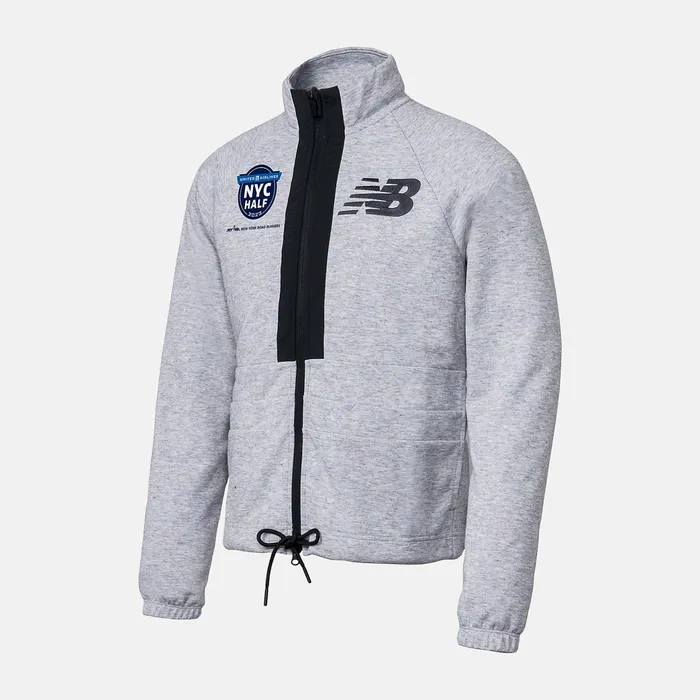 MenWomen United Airlines NYC Half Unissentials Moments Jacket Spinnex Grey New Balance Jackets and Vests