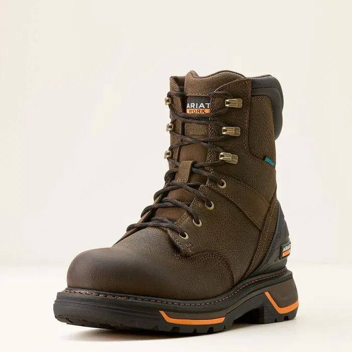 Men Work Boots Ariat Big Rig 8quot Waterproof Work Boot Iron Coffee
