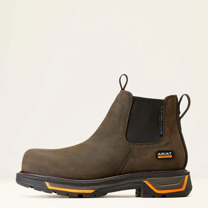 Men Work Boots Ariat Big Rig Chelsea Waterproof Composite Toe Work Boot Iron Coffee Men Work Boots Ariat Big Rig Chelsea Waterproof Composite Toe Work Boot Iron Coffee