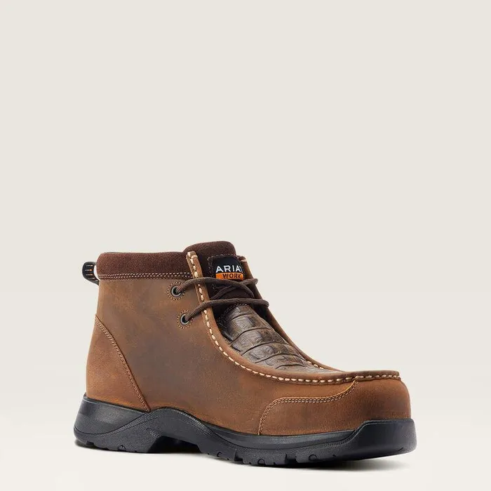 Men Work Boots Ariat Edge LTE Moc Composite Toe Work Boot Brown
