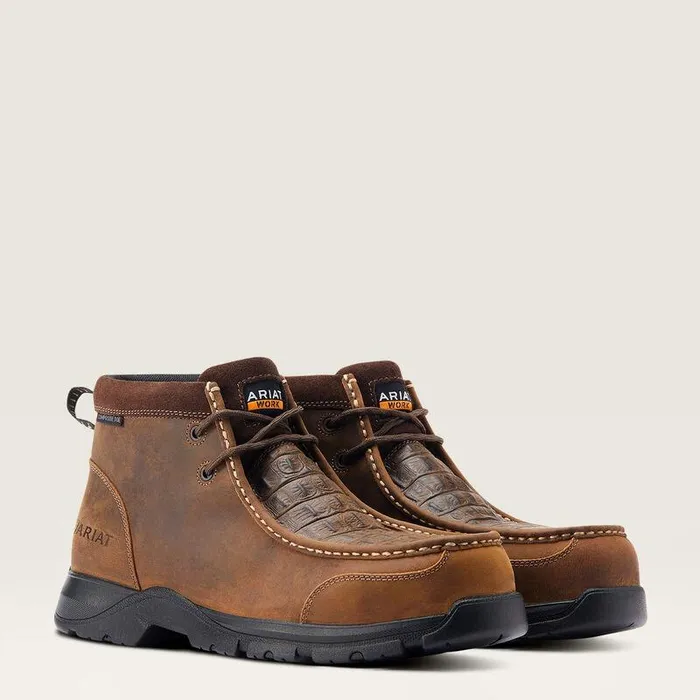 Men Work Boots Ariat Edge LTE Moc Composite Toe Work Boot Brown
