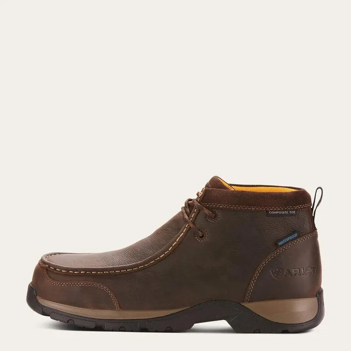 Men Work Boots Ariat Edge LTE Moc Waterproof Composite Toe Work Boot Dark Brown Men Work Boots Ariat Edge LTE Moc Waterproof Composite Toe Work Boot Dark Brown