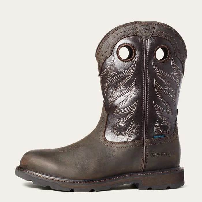 Men Work Boots Ariat Groundwork Waterproof Work Boot Dark Brown Men Work Boots Ariat Groundwork Waterproof Work Boot Dark Brown