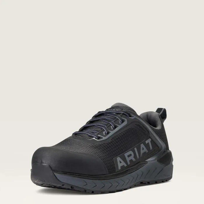 Men Work Boots Ariat Outpacetrade Composite Toe Safety Shoe Black