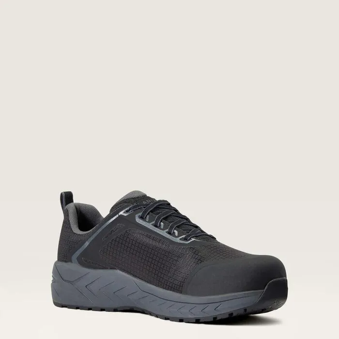 Men Work Boots Ariat Outpacetrade Composite Toe Safety Shoe Black Men Work Boots Ariat Outpacetrade Composite Toe Safety Shoe Black