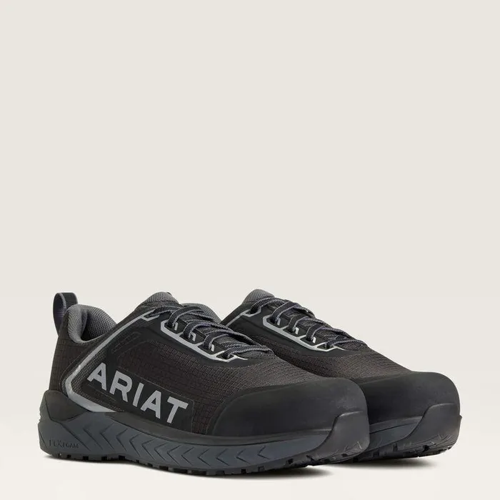 Men Work Boots Ariat Outpacetrade Composite Toe Safety Shoe Black Men Work Boots Ariat Outpacetrade Composite Toe Safety Shoe Black