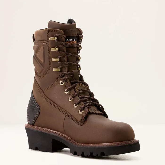 Men Work Boots Ariat Powerline 8quot Waterproof Work Boot Oily Distressed Brown