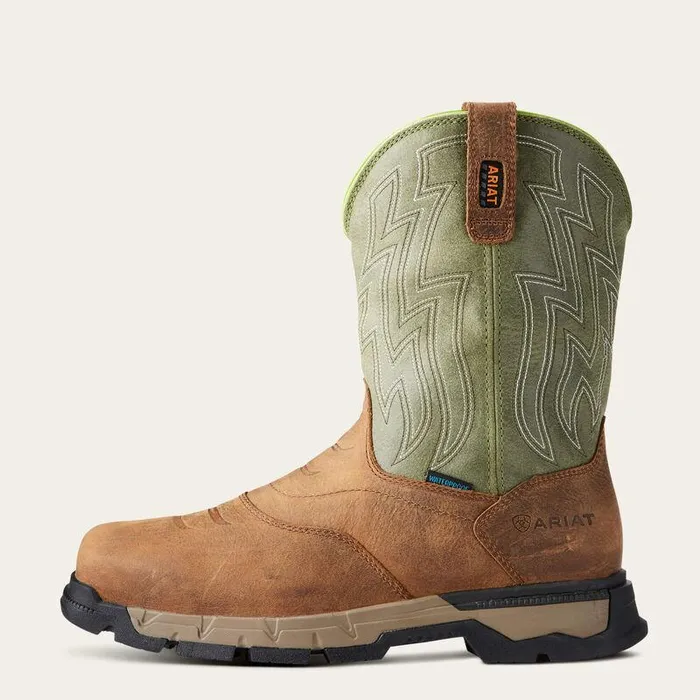Men Work Boots Ariat Rebar Flex Western Waterproof Composite Toe Work Boot Rye Brown Men Work Boots Ariat Rebar Flex Western Waterproof Composite Toe Work Boot Rye Brown
