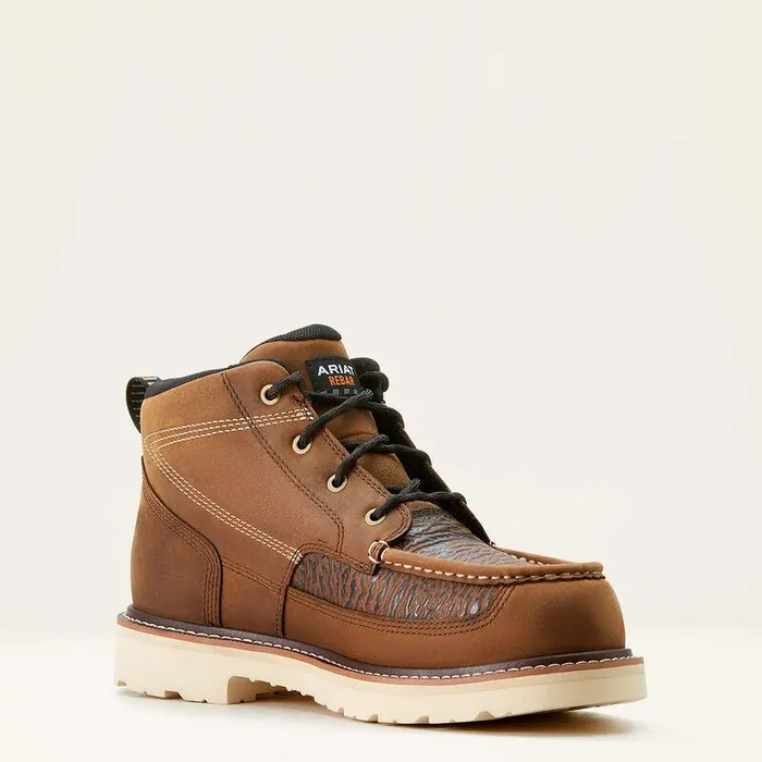 Men Work Boots Ariat Rebar Lift Chukka Composite Toe Work Boot Distressed Brownsharkskin Print Men Work Boots Ariat Rebar Lift Chukka Composite Toe Work Boot Distressed Brownsharkskin Print