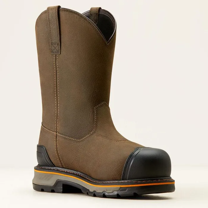 Men Work Boots Ariat Stump Jumper PullOn BOA Waterproof Composite Toe Work Boot Iron Coffee Men Work Boots Ariat Stump Jumper PullOn BOA Waterproof Composite Toe Work Boot Iron Coffee