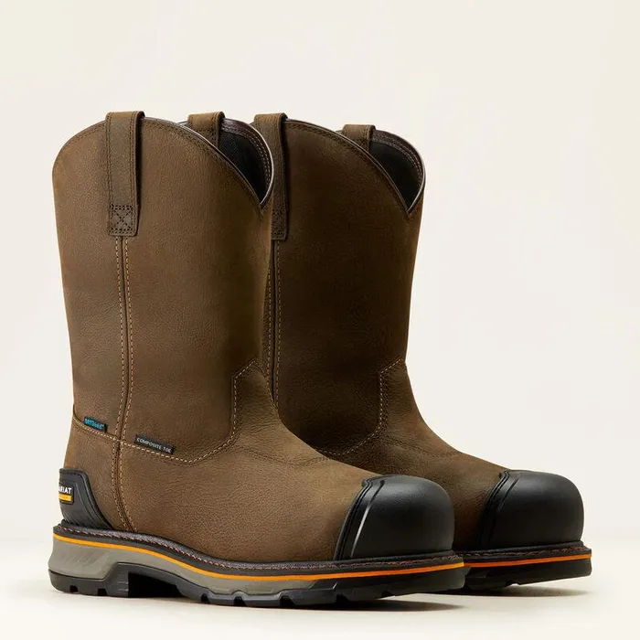 Men Work Boots Ariat Stump Jumper PullOn BOA Waterproof Composite Toe Work Boot Iron Coffee Men Work Boots Ariat Stump Jumper PullOn BOA Waterproof Composite Toe Work Boot Iron Coffee