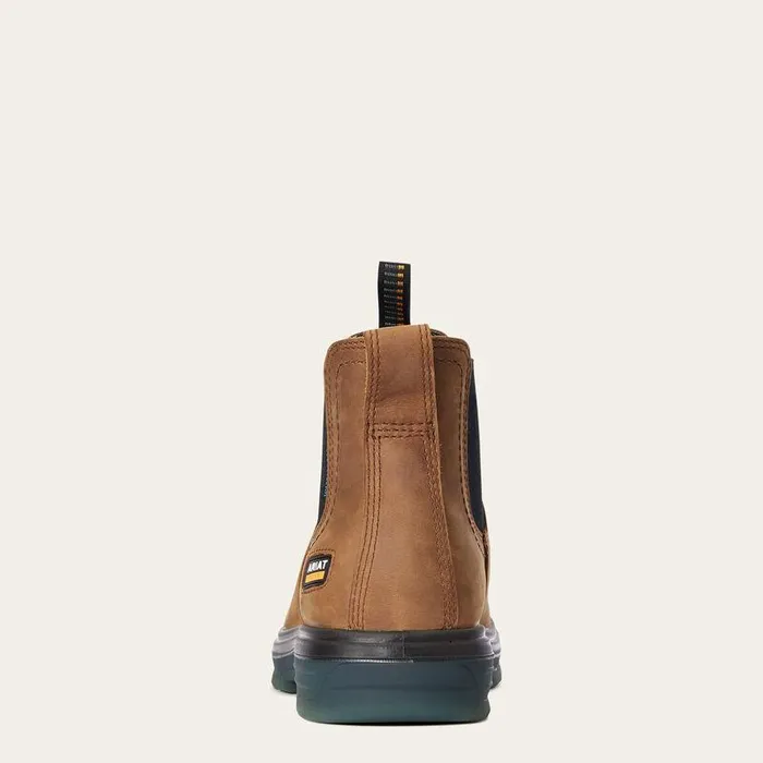Men Work Boots Ariat Turbo Chelsea Waterproof Work Boot Aged Bark