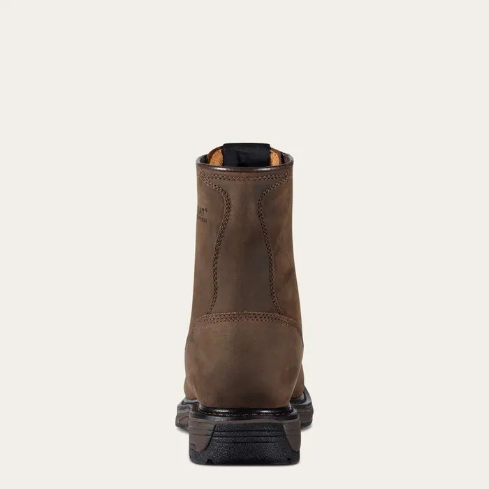 Men Work Boots Ariat WorkHog 8quot Waterproof Work Boot Oily Distressed Brown
