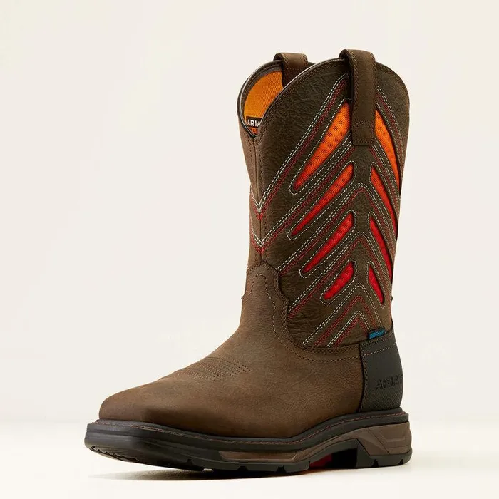 Men Work Boots Ariat WorkHog XT VentTEK Waterproof Work Boot Iron Coffeesunset