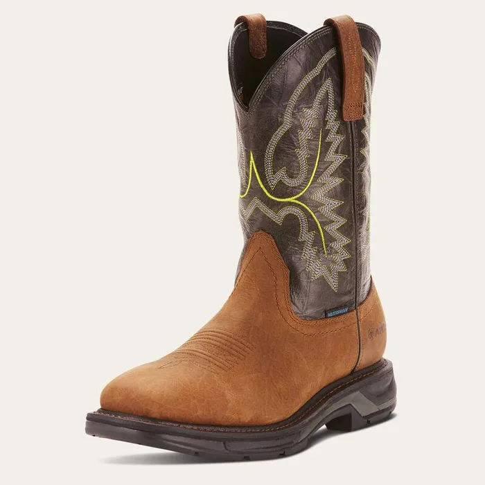 Men Work Boots Ariat WorkHog XT Waterproof Work Boot Tumbled Bark
