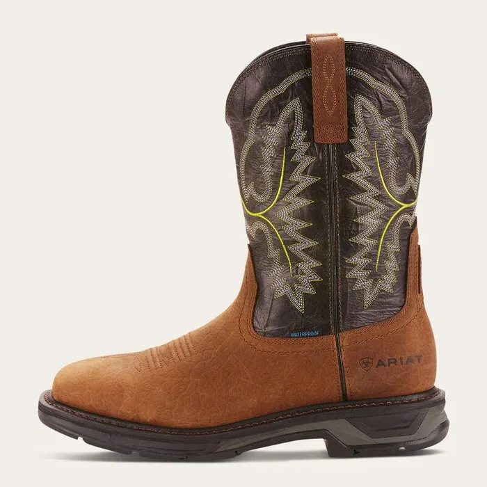 Men Work Boots Ariat WorkHog XT Waterproof Work Boot Tumbled Bark Men Work Boots Ariat WorkHog XT Waterproof Work Boot Tumbled Bark