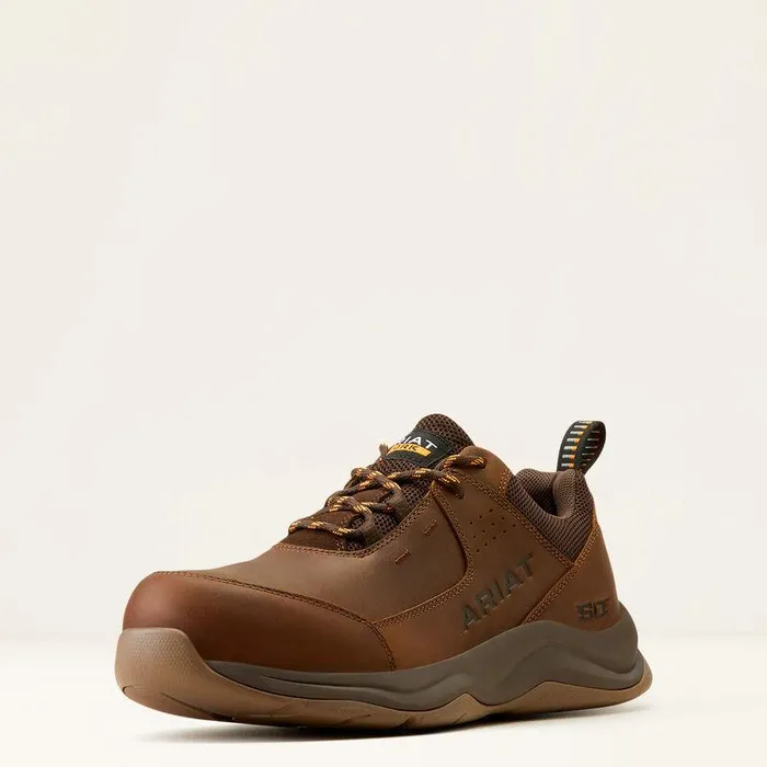 Men Work Boots Ariat Working Mile SD Composite Toe Work Boot Distressed Brown